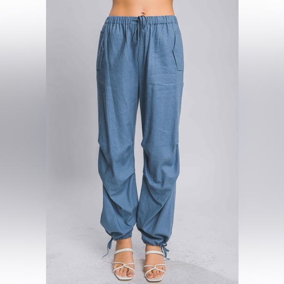 21 Fabulous Linen Drawstring Waist Long Pants - Picture 4 of 4